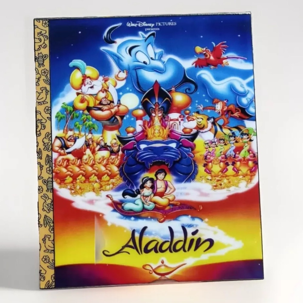 Disney Fantasy Pin Aladdin Little Golden Book Jasmine Jafar Genie Abu 3" Jumbo